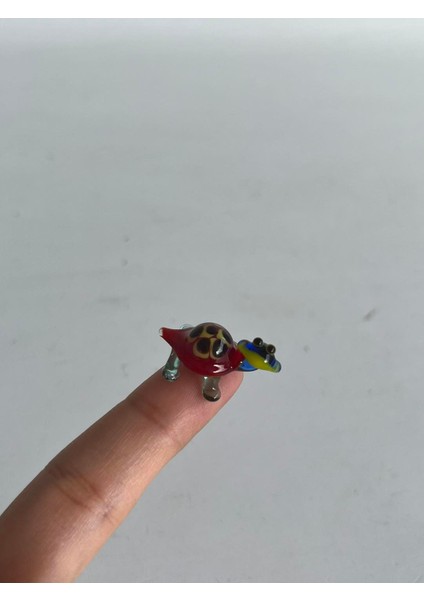 El Yapımı Mini Murano Cam Kaplumbağa Biblo A127-03