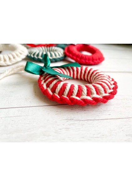 3'lü Handmade Renkli Yılbaşı Ağaç Süsü - Yılbaşı Süsü - Christmas Decor modelleri