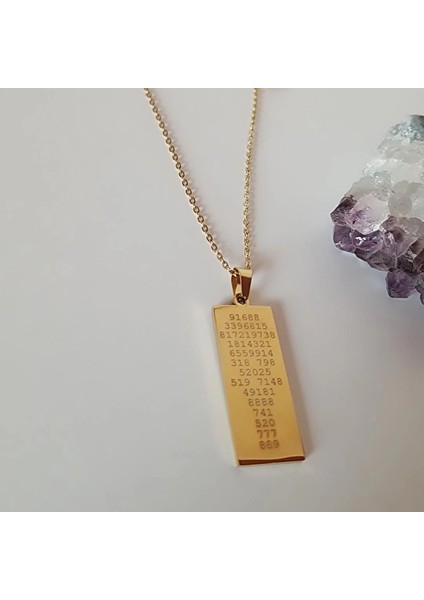 Çift Yönlü Süleyman Mührü, Yaşam Çiçeği, Sri Yantra ve Sayı Sekansları Çelik Kolye