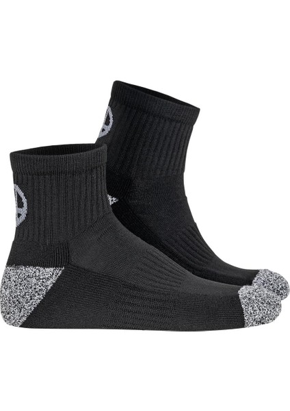 Dört Mevsim Siyah Patik Çorap Unisex Coolmax