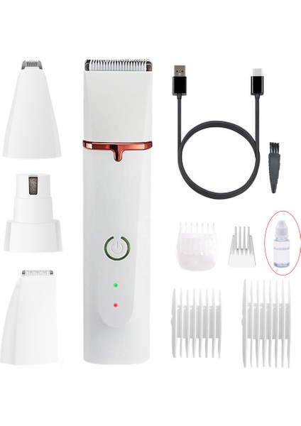 Yeni Ürün 4 Bıçaklı Evcil Hayvan Tıraş Makinesi USB Şarj Edilebilir Tek Makine Çok Amaçlı Kedi ve Köpek Elektrikli Tırnak Parlatıcı Elektrikli Kesme Makinesi (Yurt Dışından)