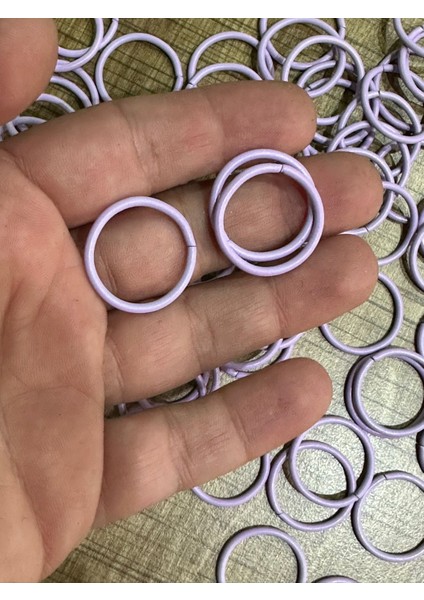 2 cm 10 Adet Lila Renk Demir Halka Dikiş Çanta Takı Aksesuarı