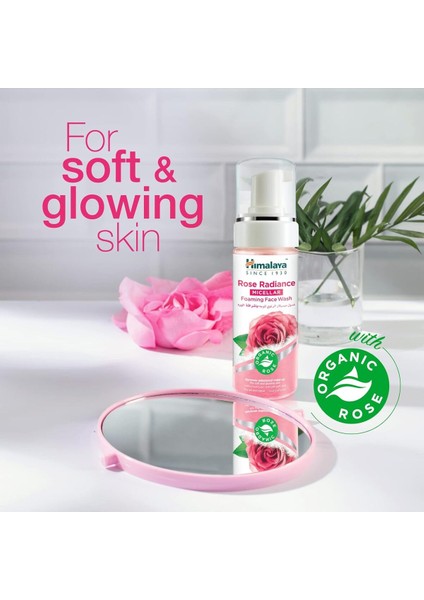 Micellar Parlatıcı Yüz Temizleyici Köpük, Organik Gül, Normal-Yağlı Ciltler, 150 ml