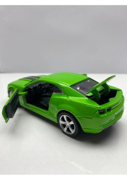 Diecast,metal Model  Oyuncak Araba Chevrolet Camaro Kaput Bagaj Açılır Çek Bırak