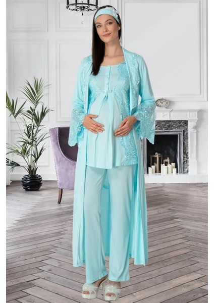 5353 Sabahlıklı Lohusa Pijama Takımı