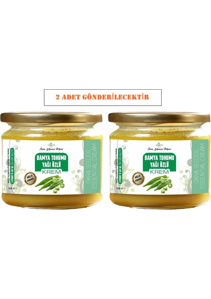 Bamya Tohumu Yağı Özlü Krem 2X240 ml %100 Etkili Formül 2 Ad.