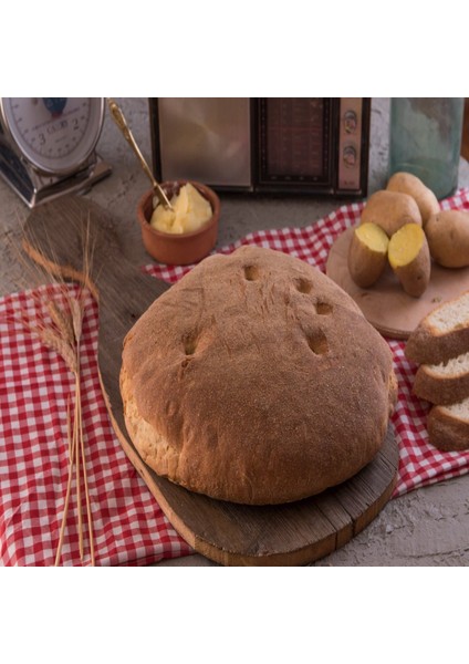 Yörem Afyon Meşhur Afyon Odun Ateşinde Pişirilmiş Geleneksel Ekşi Mayalı Patatesli Köy Ekmeği 1,5kg | 1 Adet