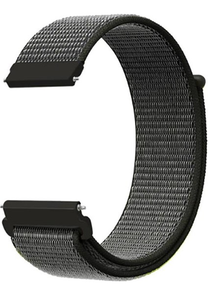 Huawei Watch Gt 4 46 mm (22MM) Için Kumaş Desenli Çırtçırlı Kayış-Kordon