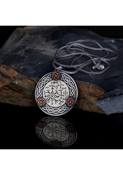 925 Ayar Gümüş Viking Koruyucu Pusula Kolye fiyatları