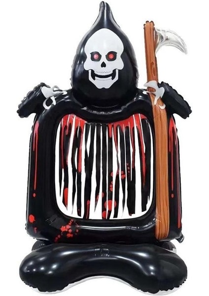 Cadılar Bayramı Şişme Ayaklı Azrail Folyo Balon