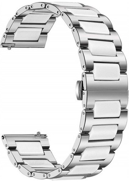 Huawei Watch 4 Pro 47 mm (22MM) Için Klasik Model Seramik Metal Kayış-Kordon