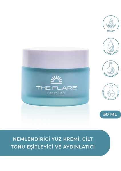 The Flare Health Care Yoğun Nemlendirici Yüz ve Cilt Bakım Kremi - Eşitleyici Aydınlatıcı Tüm Cilt Tipleri 50 ml