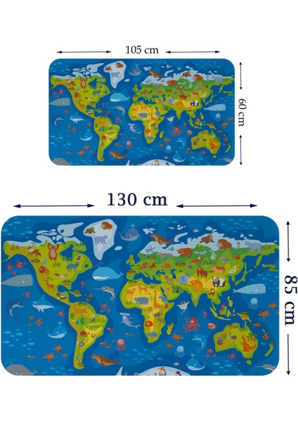 Eğitici Dünya Haritası Dünya Atlası Çocuk ve Bebek Odası Duvar STICKER-3774 fiyatları