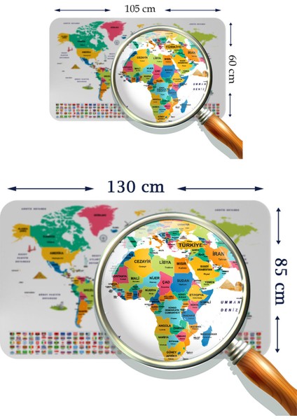 Türkçe Ülke Bayrak Lı Eğitici Başkent Detaylı Atlası Dünya Haritası Duvar STICKER 3860 modelleri