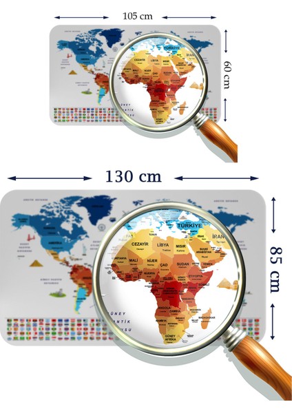 Ülke Bayrak Lı Eğitici Başkent Detaylı Atlası Dekoratif Dünya Haritası Duvar STICKER 3857 modelleri