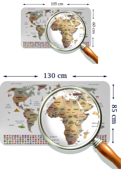 Türkçe Ülke Bayrak Lı Eğitici Başkent Detaylı Atlası Dünya Haritası Duvar STICKER 3862 modelleri