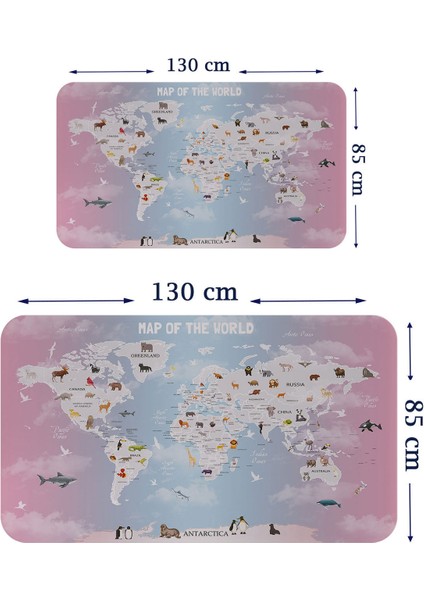 Eğitici Dünya Haritası Dünya Atlası Çocuk ve Bebek Odası Duvar STICKER 3801 fiyatları