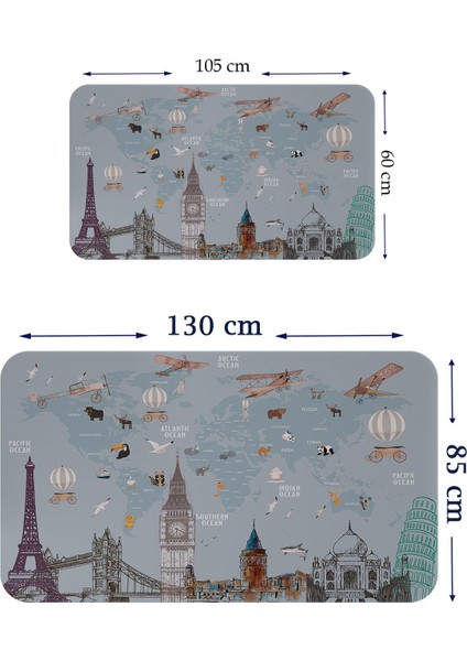 Eğitici Dünya Haritası Dünya Atlası Çocuk ve Bebek Odası Duvar STICKER 3820 fiyatları