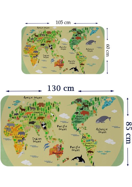Eğitici Dünya Haritası Dünya Atlası Çocuk ve Bebek Odası Duvar STICKER-3773 fiyatları