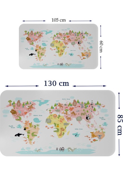 Eğitici Dünya Haritası Dünya Atlası Çocuk ve Bebek Kız Çocuğu Odası Duvar STICKER-3777 fiyatları