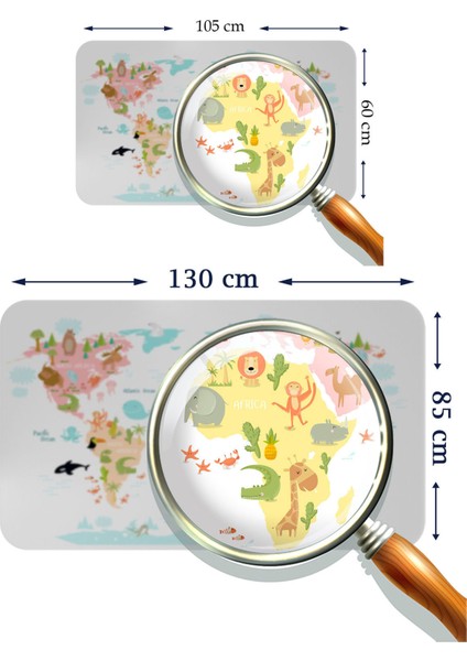 Eğitici Dünya Haritası Dünya Atlası Çocuk ve Bebek Kız Çocuğu Odası Duvar STICKER-3777 modelleri