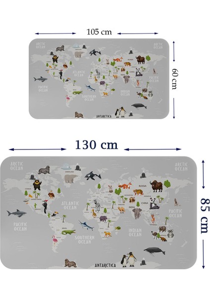 Eğitici Dünya Haritası Dünya Atlası Çocuk ve Bebek Odası Duvar STICKER-3790 fiyatları