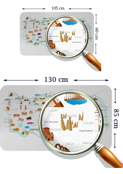 Eğitici ve Öğretici Dekoratif Cocuk Odası Türkiye Haritası Duvar Sticker 3880 modelleri