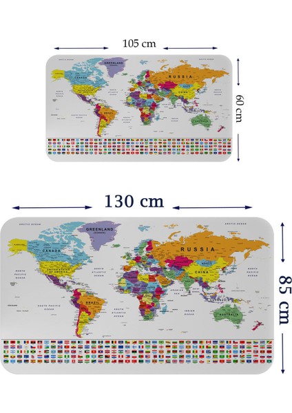 Ülke Bayrak Lı Eğitici Başkent Detaylı Atlası Dünya Haritası Duvar STICKER 3848 fiyatları