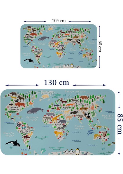 Eğitici Dünya Haritası Dünya Atlası Çocuk ve Bebek Odası Duvar STICKER-3771 fiyatları