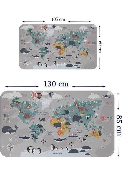Eğitici Dünya Haritası Dünya Atlası Çocuk ve Bebek Odası Duvar STICKER 3821 fiyatları