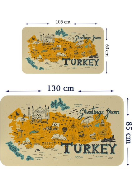 Eğitici ve Öğretici Dekoratif Cocuk Odası Türkiye Haritası Duvar Sticker 3872