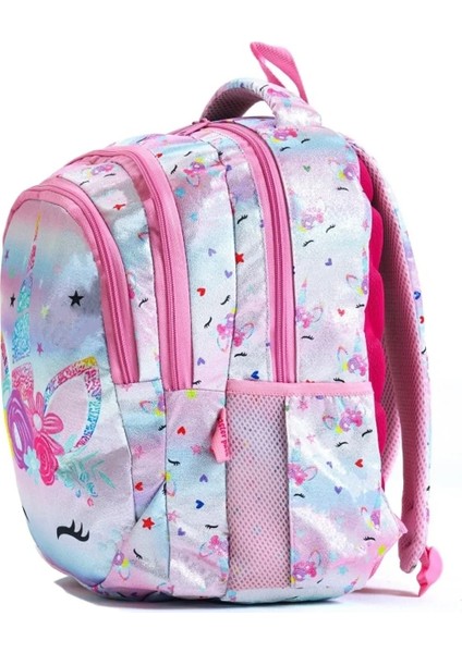 Yigit Butik Unicorn Baskılı Kız Çocuk Okul Çantası