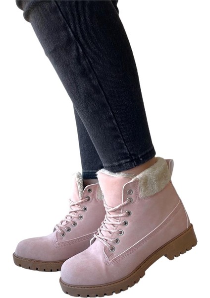 Kürklü Kadın Bot PEMBE modelleri