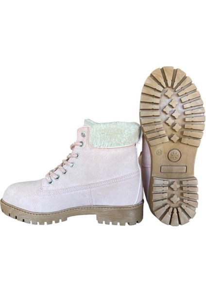 Kürklü Kadın Bot PEMBE fırsatları