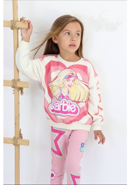 Yigit Butik Barbie Baskılı Kız Çocuk Takım