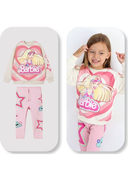 Yigit Butik Barbie Baskılı Kız Çocuk Takım fiyatları