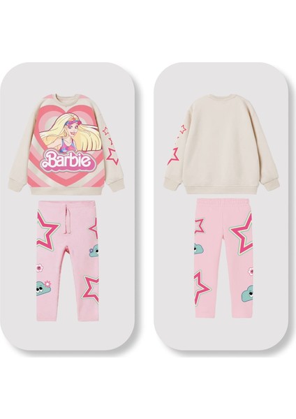 Yigit Butik Barbie Baskılı Kız Çocuk Takım modelleri