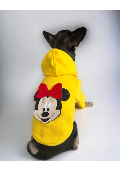 Yellow Mickey Köpek Sweatshirt Hoodie Köpek Kazağı Köpek Kıyafeti