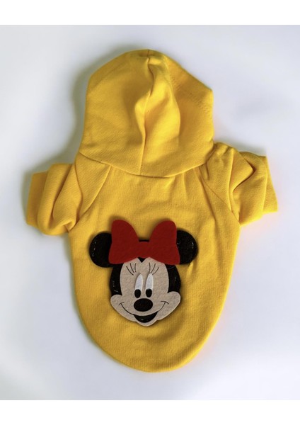 Yellow Mickey Köpek Sweatshirt Hoodie Köpek Kazağı Köpek Kıyafeti