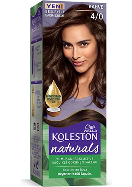 Night Shop Naturals Saç Boyası Kahve 4/0