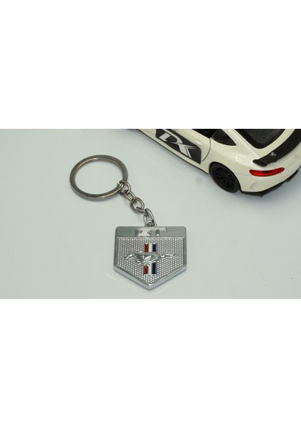 Mustang Shelby Gt Koşan At Logo Krom Metal Anahtarlık