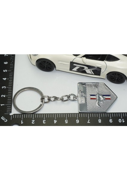 Mustang Shelby Gt Koşan At Logo Krom Metal Anahtarlık