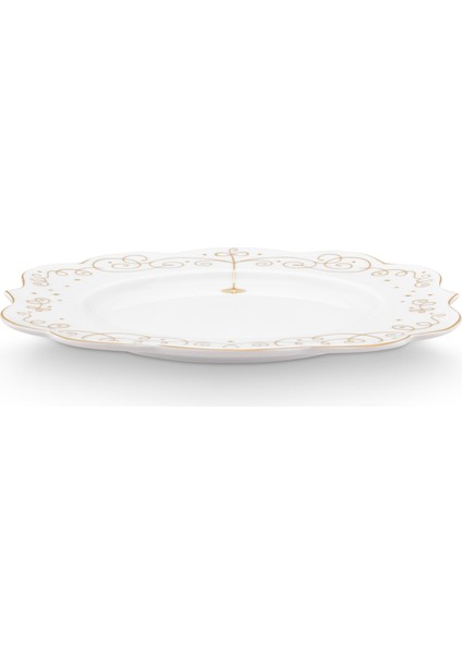 Royal Gold White Beyaz Porselen Pasta Tabağı 17 cm fiyatları