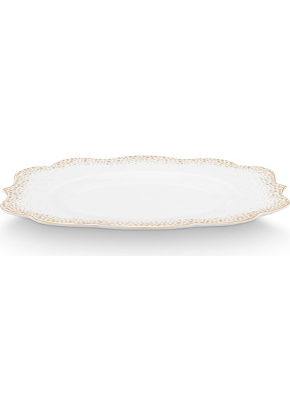 Royal Gold White Beyaz Porselen Kahvaltı Tabağı 23,5 cm