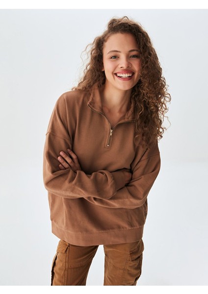 KadınKahve Rengi Sweatshırt fiyatları
