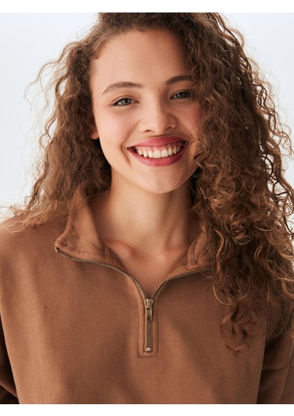 KadınKahve Rengi Sweatshırt indirimleri