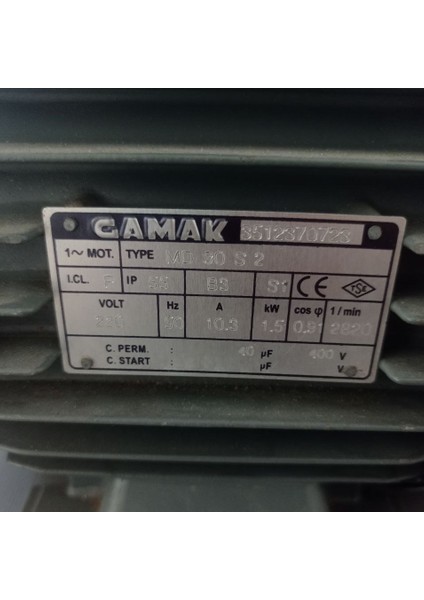 GM2E 280 M 4b 90 Kw 1500DV 380 V (Trifaze) Pik Döküm Motor