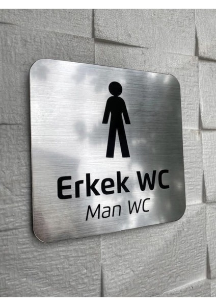 Metallice Silver Seri Erkek Wc Yönlendirme Tabelası