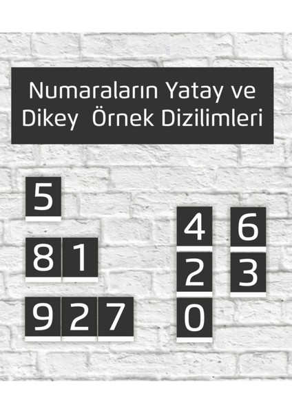 Pleksi Dikey Kapı Numarası