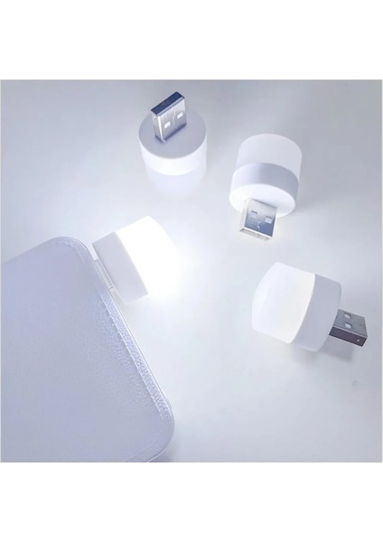 Mini LED USB Uyumlu Gece Lambası Ampül 3lü Set